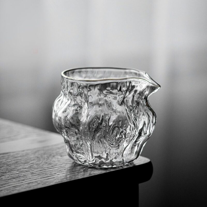 Anti-Scald Glass Walnut Pattern Fair Cup