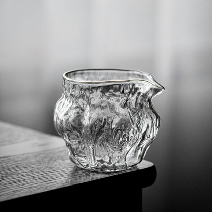 Anti-Scald Glass Walnut Pattern Fair Cup