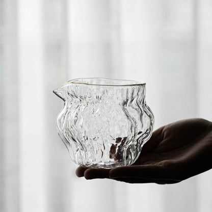 Anti-Scald Glass Walnut Pattern Fair Cup