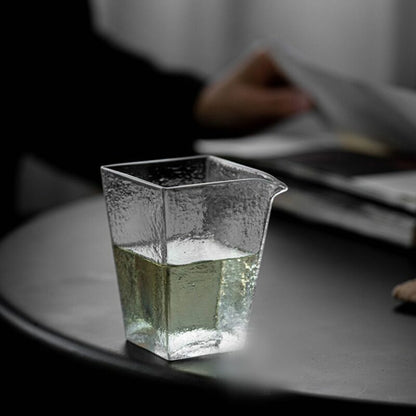 Simple Chic Hammered Glass Square Fair Cup