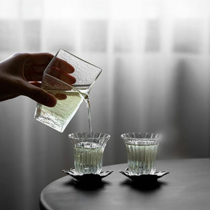 Simple Chic Hammered Glass Square Fair Cup