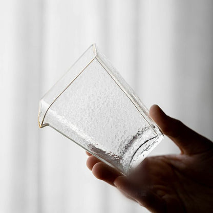 Simple Chic Hammered Glass Square Fair Cup