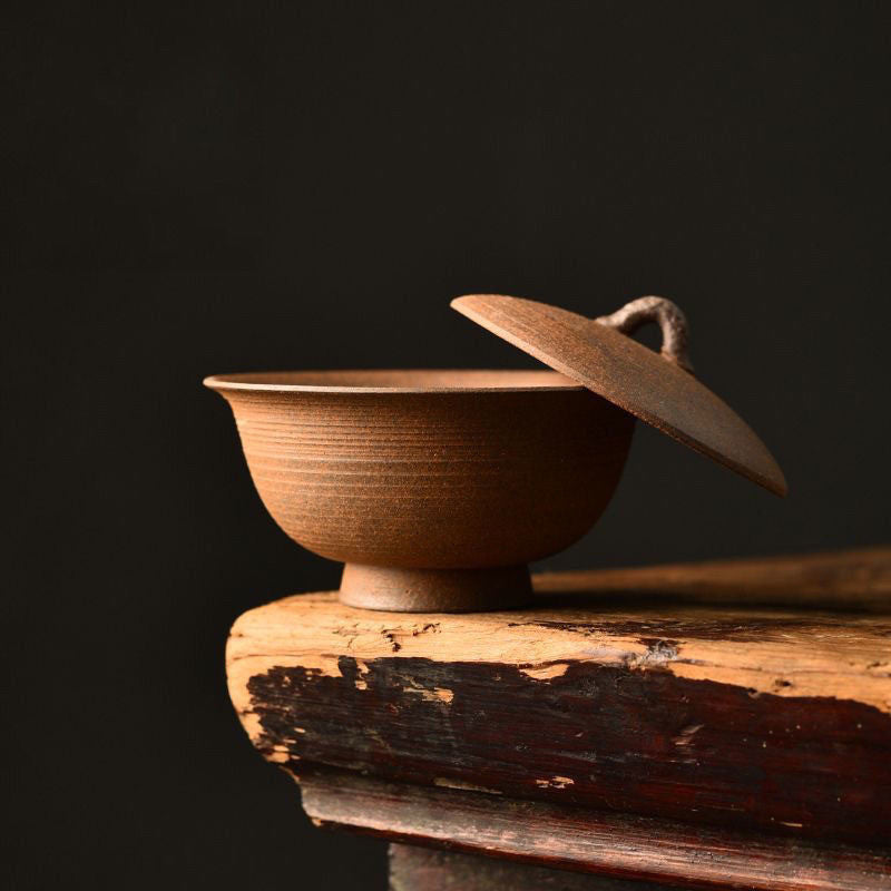 Unglazed Aged Rock Clay Chan Ding 80ml Gaiwan