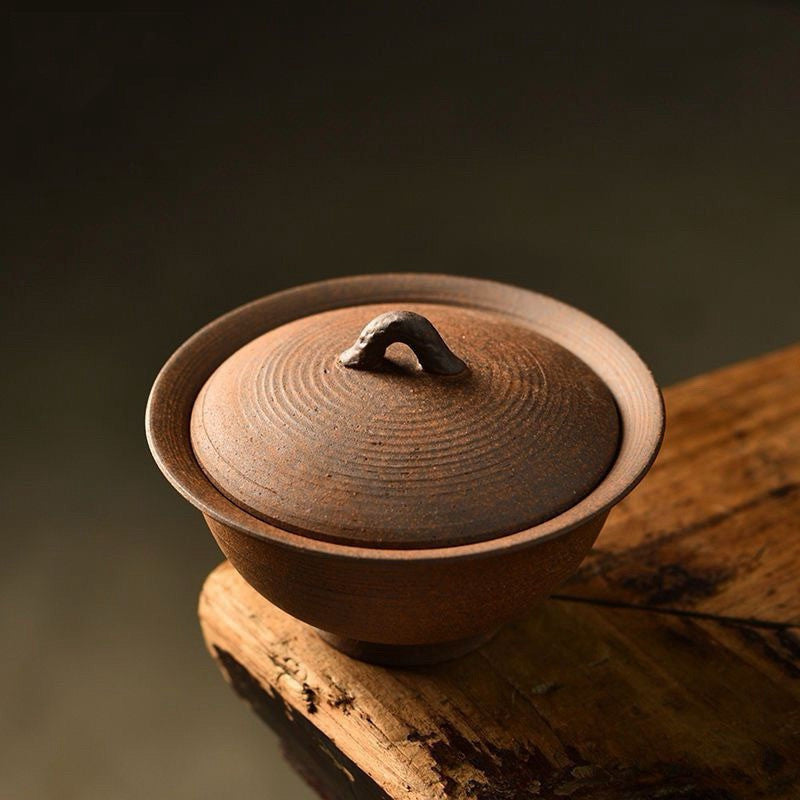 Unglazed Aged Rock Clay Chan Ding 80ml Gaiwan