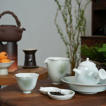Gradient Glaze Ceramic Milky Moss Green 160ml Side Handle Kung Fu Teapot
